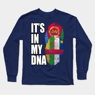 Eritrean And Central African Mix Heritage DNA Flag Long Sleeve T-Shirt